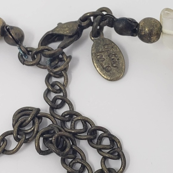 Cookie Lee Stone Chip Cluster Long Necklace - Picture 4 of 6